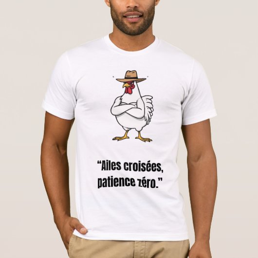 Cowboy Chicken Attitude – Funny Cartoon Tee (Vorderseite)