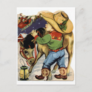 Cowboy Christmas Feiertagspostkarte