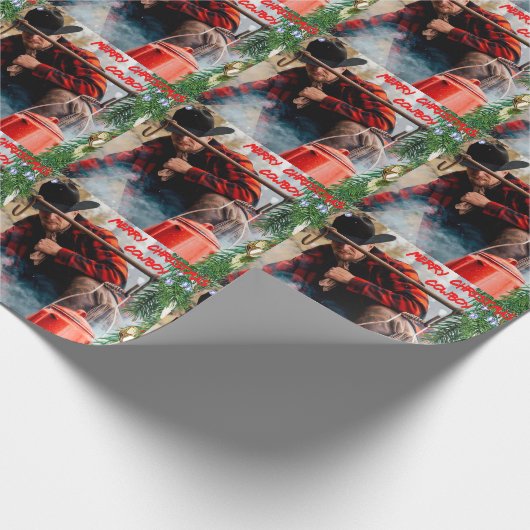 Cowboy Christmas Geschenkpapier (Ecke)