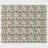 Cowboy Christmas Gift Wrapping Paper - Cream Geschenkpapier (Flach)