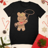 Cowboy Christmas Gingerbrot Man T-Shirt