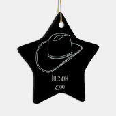 Cowboy Christmas Hat Star Ornament (Rechts)