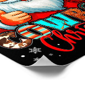 Cowboy Christmas Santa Pajamas Xmas Men Boy Kids O Poster (Ecke)