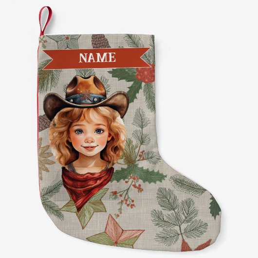 Cowboy Christmas Stocking Kleiner Weihnachtsstrumpf (Vorderseite)