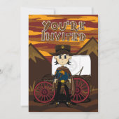 Cowboy & Chuck Wagon Party Einladung (Vorderseite)