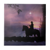 "Cowboy Church" Art Tile Fliese (Vorderseite)