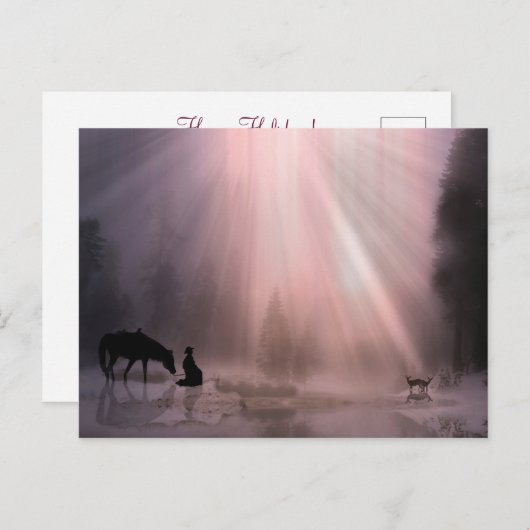 Cowboy Church Holiday Weihnachtsfeier Postkarte (Vorne/Hinten)