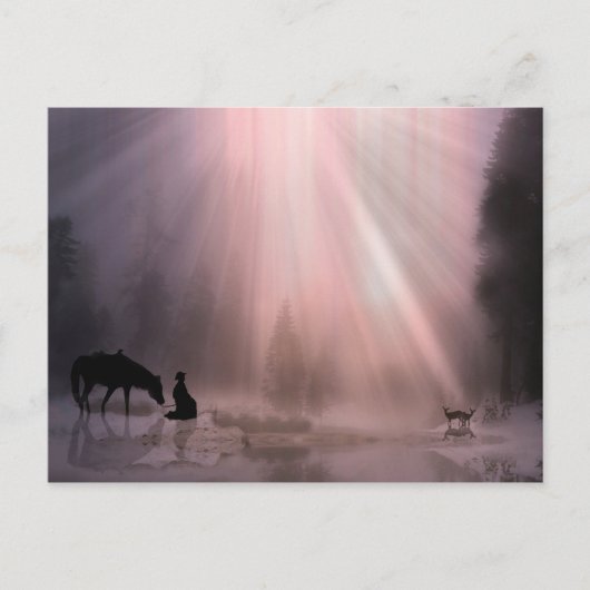 Cowboy Church Holiday Weihnachtsfeier Postkarte (Vorderseite)