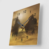 Cowboy Clock Quadratische Wanduhr (Winkel)