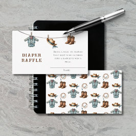 Cowboy Clothesline Kinderduschmaschine Windelwanne Begleitkarte