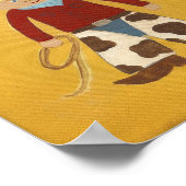 Cowboy Clyde Kinderzimmer Art - DRUCKEN Poster (Ecke)