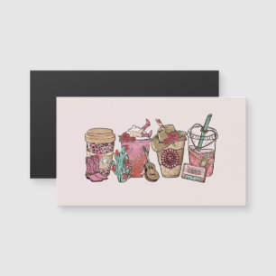 Cowboy Coffee Cups Western gepriesen Magnetkarte