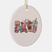 Cowboy Coffee Time Keramik Ornament (Rechts)