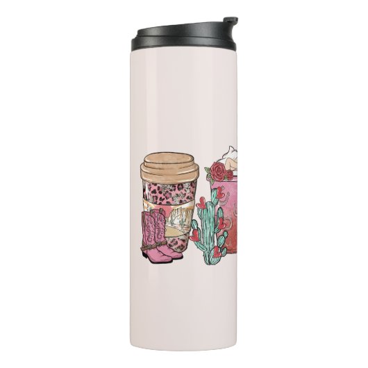 Cowboy Coffee Time Thermosbecher (Nach links gedreht)