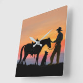 COWBOY COMPANIONS QUADRATISCHE WANDUHR (Winkel)