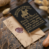 Cowboy Convention im Vintagen Stil Einladung