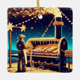 Cowboy Cooking auf der GRILLEN Pit Weihnachten Keramikornament