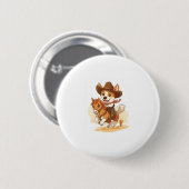 Cowboy Corgi � Western Rodeo Dog Button (Vorne & Hinten)