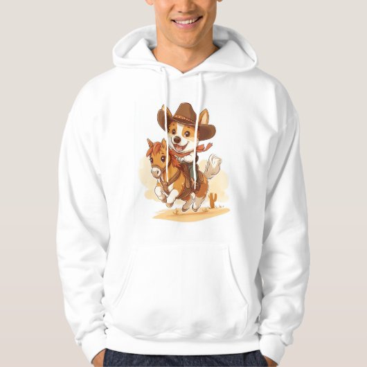 Cowboy Corgi � Western Rodeo Dog Hoodie (Vorderseite)