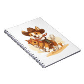 Cowboy Corgi - Western Rodeo Dog Notizblock (Rechte Seite)
