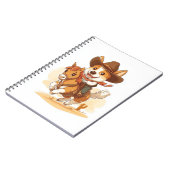 Cowboy Corgi - Western Rodeo Dog Notizblock (Linke Seite)
