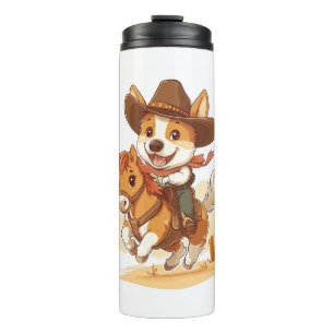 Cowboy Corgi - Western Rodeo Dog Thermosbecher
