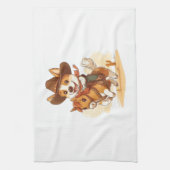 Cowboy Corgi � Western Rodeo Hund Geschirrtuch (Vertikal)