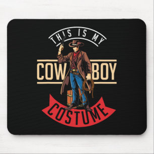 Cowboy Costume Halloween Western Geschenk Idee Cow Mousepad