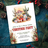 Cowboy country Christmas party editable invitation Einladung