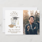 Cowboy Country Foto Abschluss Ankündigung (Vorderseite)