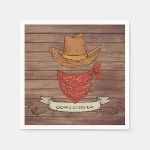 Cowboy Country Geburtstagsfeier Serviette