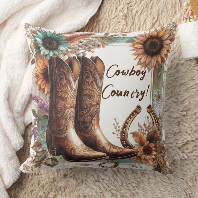 Cowboy Country Rustic Throw Kissen (Decke)