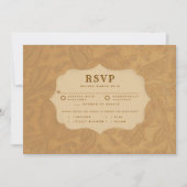 Cowboy Country Tooled Beige Meal Wedding RSVP (Vorderseite)