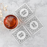 Cowboy Country Wedding mit Vintagem Chic Western Rechteckiger Pappuntersetzer<br><div class="desc">Vintag Chic Western Cowboy Country Wedding oder Probe Dinner Untersetzer</div>