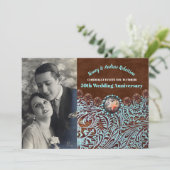 Cowboy Country Western 50. Hochzeitstag Einladung (Stehend Vorderseite)