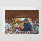 Cowboy Country Western 50. Hochzeitstag Einladung (Rückseite)