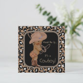 Cowboy Country Western Babydusche ethnisch Einladung (Stehend Vorderseite)