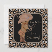 Cowboy Country Western Babydusche ethnisch Einladung (Vorderseite)