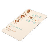 Cowboy Country Western Chic Wedding Save the Date Magnet (Linke Seite)