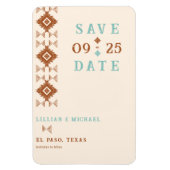 Cowboy Country Western Chic Wedding Save the Date Magnet (Vertikal)
