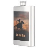 Cowboy Country Western Horseback Custom Flachmann (Links)
