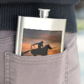 Cowboy Country Western Horseback Custom Flachmann (Beispiel)