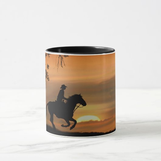 Cowboy Country Western Reiten Tasse (Zentrum)