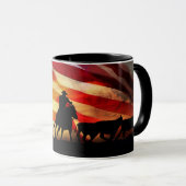 Cowboy Country Western Rodeo Tasse (VorderseiteRechts)