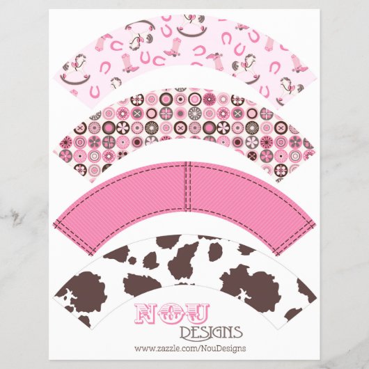 Cowboy Country Western Wasserflaschen Etiketten Flyer (Vorne)