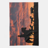 Cowboy Country Western Wilde Pferde Geschirrtuch (Vertikal)