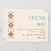 Cowboy Country Western Wüste Terracotta Wedding Dankeskarte (Vorderseite)