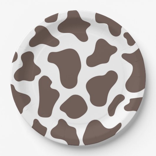 Cowboy Cow Print Wild West Western Rodeo Party Pappteller (Vorderseite)