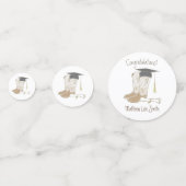 Cowboy Cowgirl Abschluss Country Western Party Konfetti (Rückseiten)