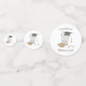 Cowboy Cowgirl Abschluss Country Western Party Konfetti (Rückseiten)